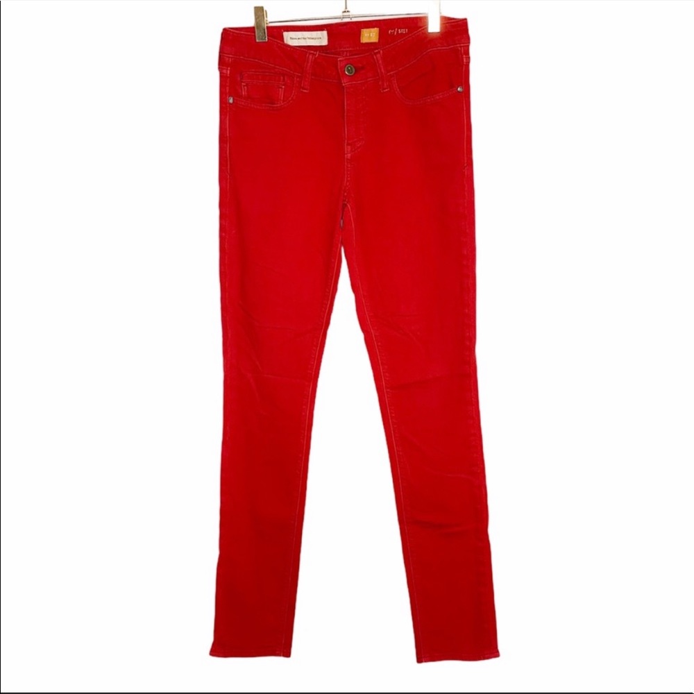 PILCRO & THE LETTERPRESS| Red Stet Skinny Jeans 27